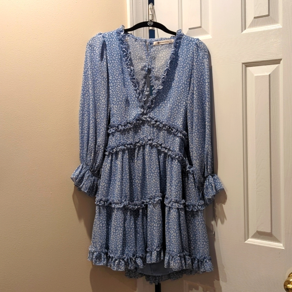 Impeccable Pig Blue Leopard dress
